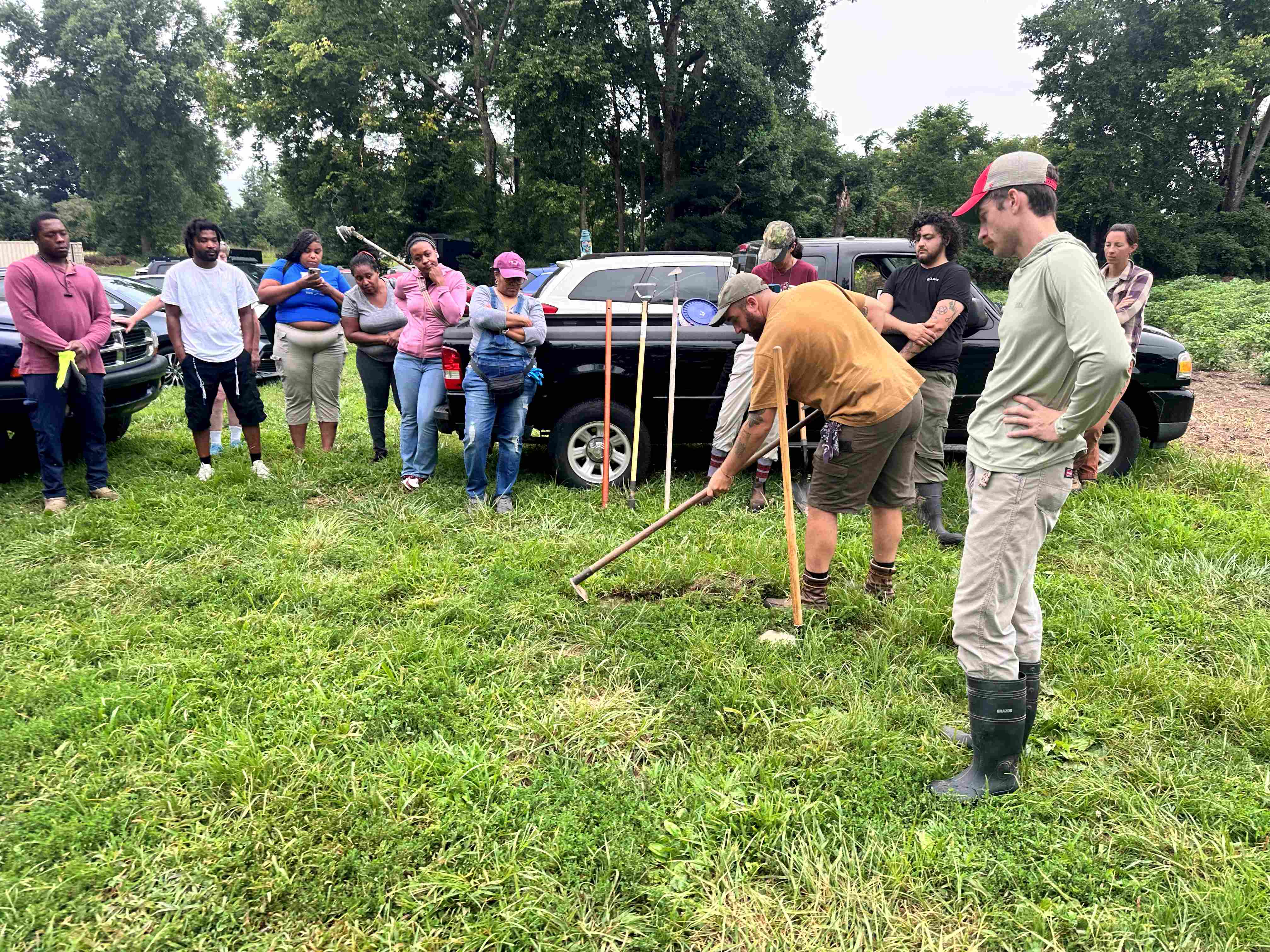 UGP participants at field day