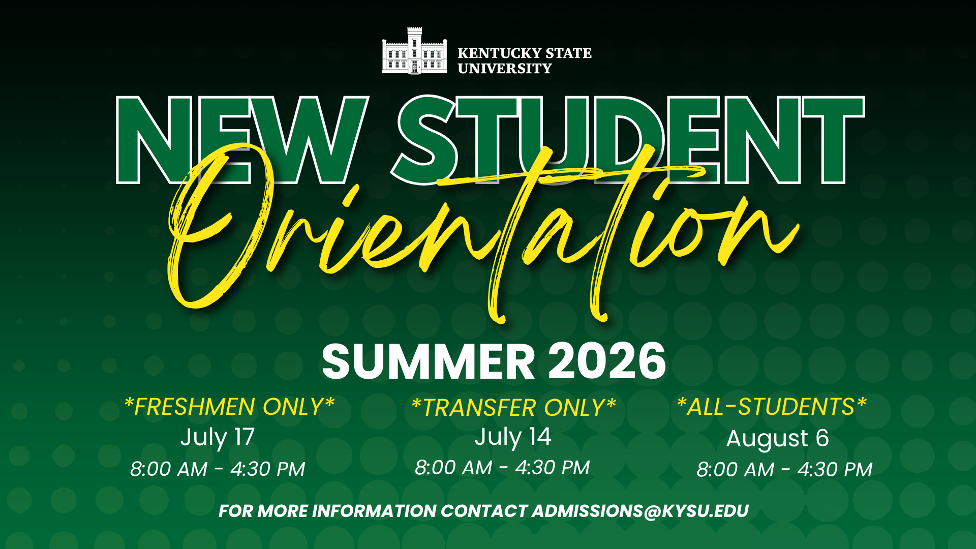 2026 New Student Orientation